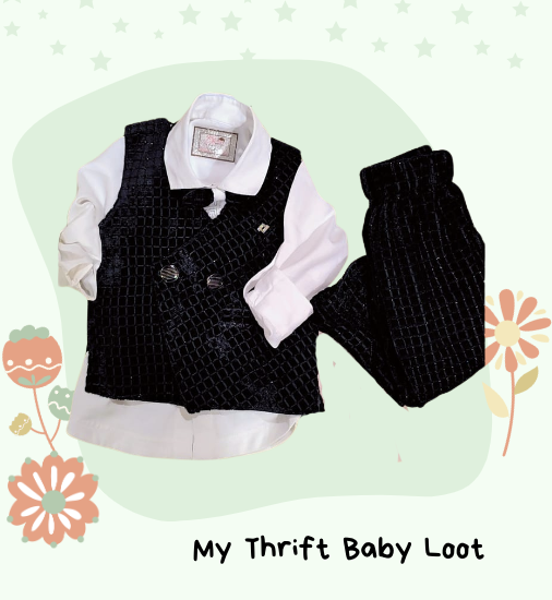 Like New party wear set for boys (0-9 months)